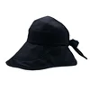Fashion style visor cap with 100% cotton ajustable wide birm for women