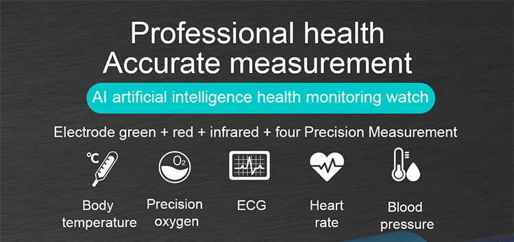 2020 New Arrival E80 Smart Watch Monitoring ECG PPG Body Temperature Healthy Wearable Bracelet for Men