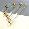 Acrylic Cupboard Handle and Knobs Dresser Drawer Pull Handle Bathroom Cabinet with Rose Gold/Brass Gold furniture component
