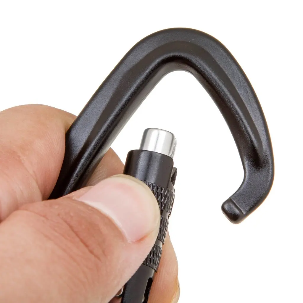 BT-A13301+C Black Classic Aviation Safety Carabiner Clip Breakign Load 4KN for Dog Use Oxdized Dog Leash Swivel Carabiner