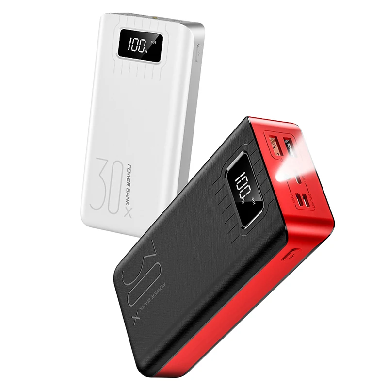 2020 nouveau 30000mAh D'affichage &agrave; LED de Banque de Puissance Pour iPhone Powerbank 30000 mah Double USB Chargeur Rapide De Charge Batterie Externe chargeur - ANKUX Tech Co., Ltd