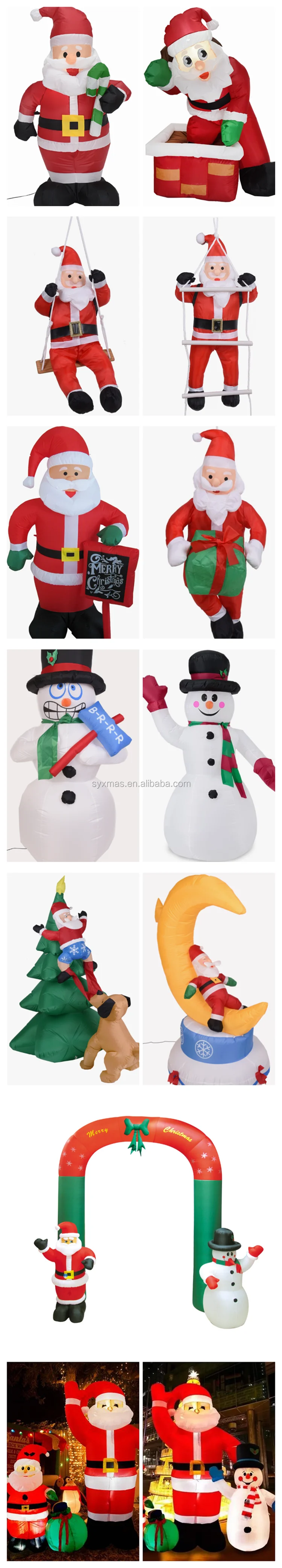 Inflatable Santa Claus for Outdoor Decoration Christmas Decoration All Christmas Friend SY XMAS 190T Fabric Red SYLRB-051937