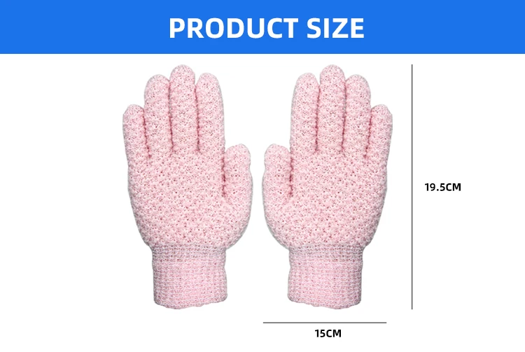 Customized Moroccan Hammam Bath Scrub Rayon Viscose Glove Mitt Peeling