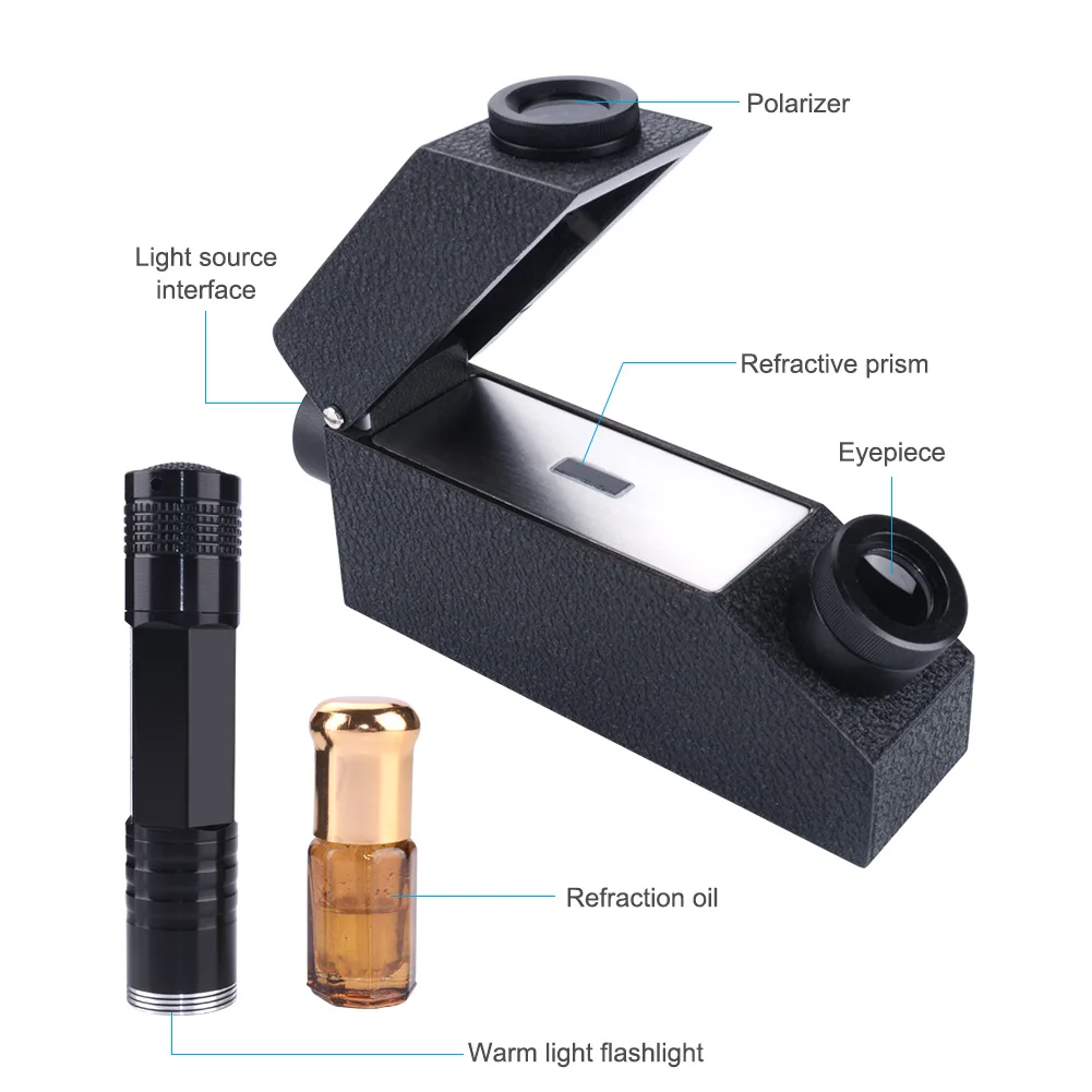 Gem Instrument Gem Tool Gem Refractometer Diamond Detector External With Light Source Measurement Range: 1.30 ~ 1.81RI