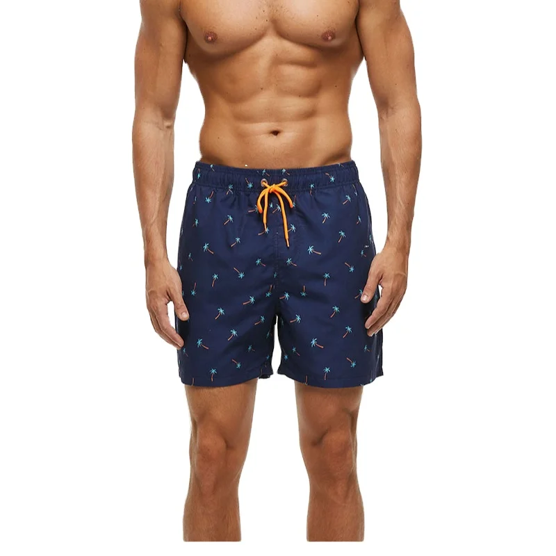 Model Men Swim Shorts Sublimation Prints Beach Shorts For Men Swim