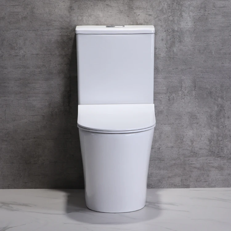 Europe standard modern western p trap washdown sanitary ware ceramic bathroom back to wall toilet commode two piece toilet supplier