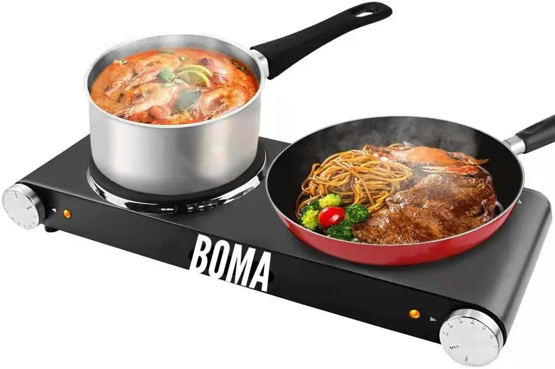 Thermostat Double Hotplates Electric Cooking Stove With Cast Iron