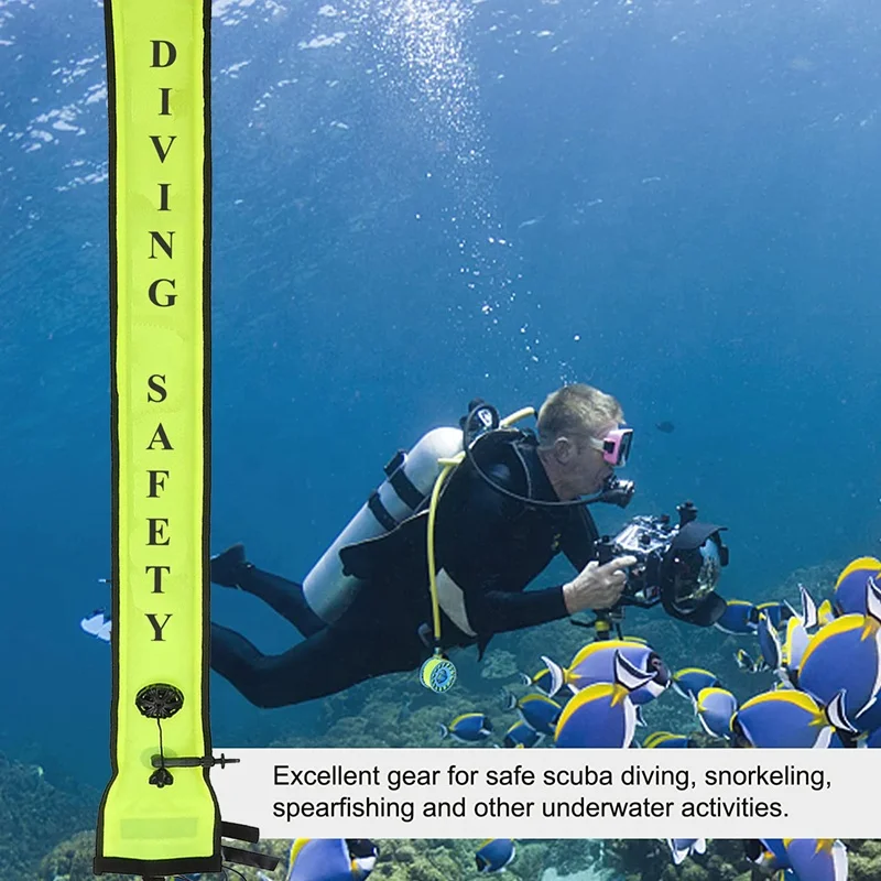 Dive Scuba Buoy High Flashlight Visibility Reflective Band Dive Below