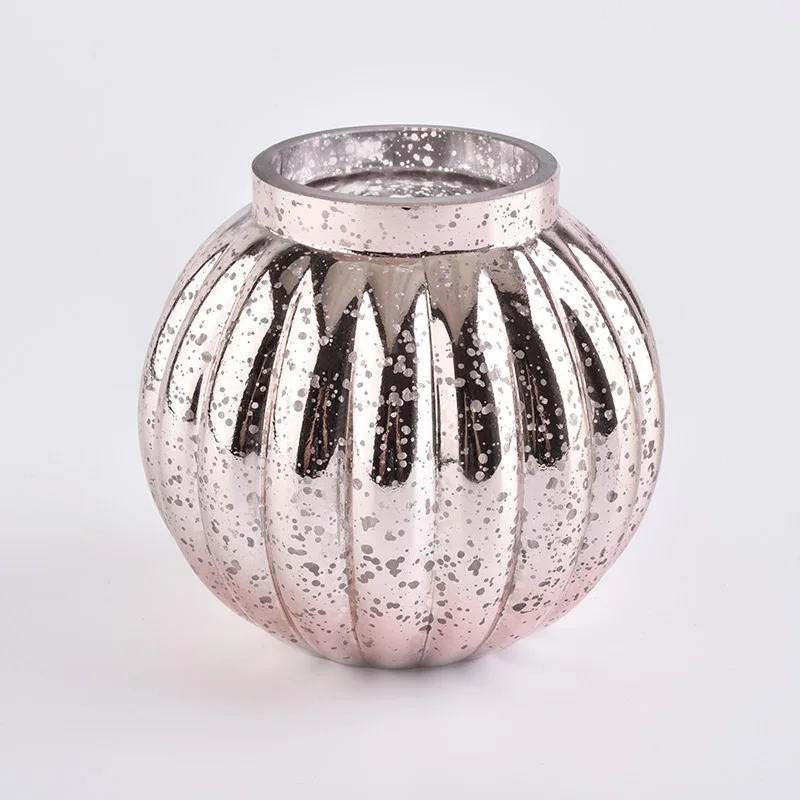 Wholesale Mercury Rose Gold Glass Candle Jars