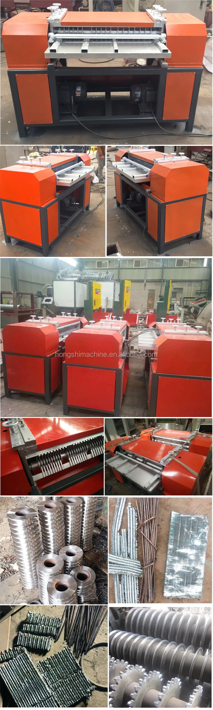 Retalhadora automática de separação de esmagamento de cobre e de alumínio  do separador do radiador da máquina que recicla a máquina