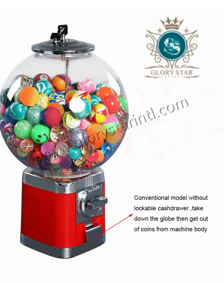 Hot Sale Capsules Bubble Gum Coins Bulk Rubber Ball Vending Machine For