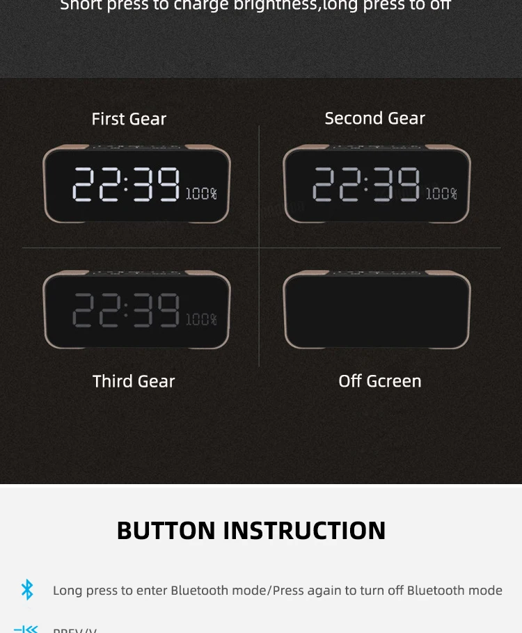 Home use audio system sound wireless bluetooth clock speaker - ANKUX.COM