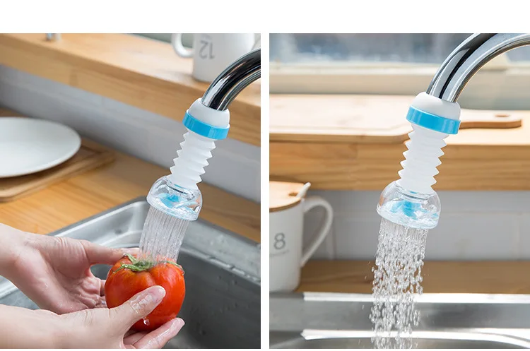 Flexible Outlet  Extender Tap Head Water Filter Splash-Proof Kitchen Faucet 