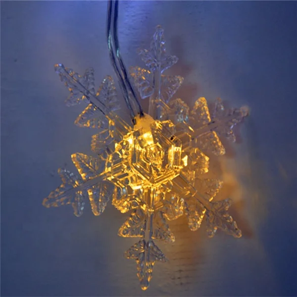 Outdoor PVC 230v curtain string fairy holiday christmas snowflake led icicle transparent light