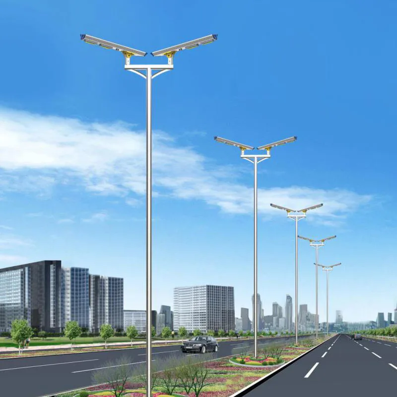 
20 years warranty Q235 solar street light pole 