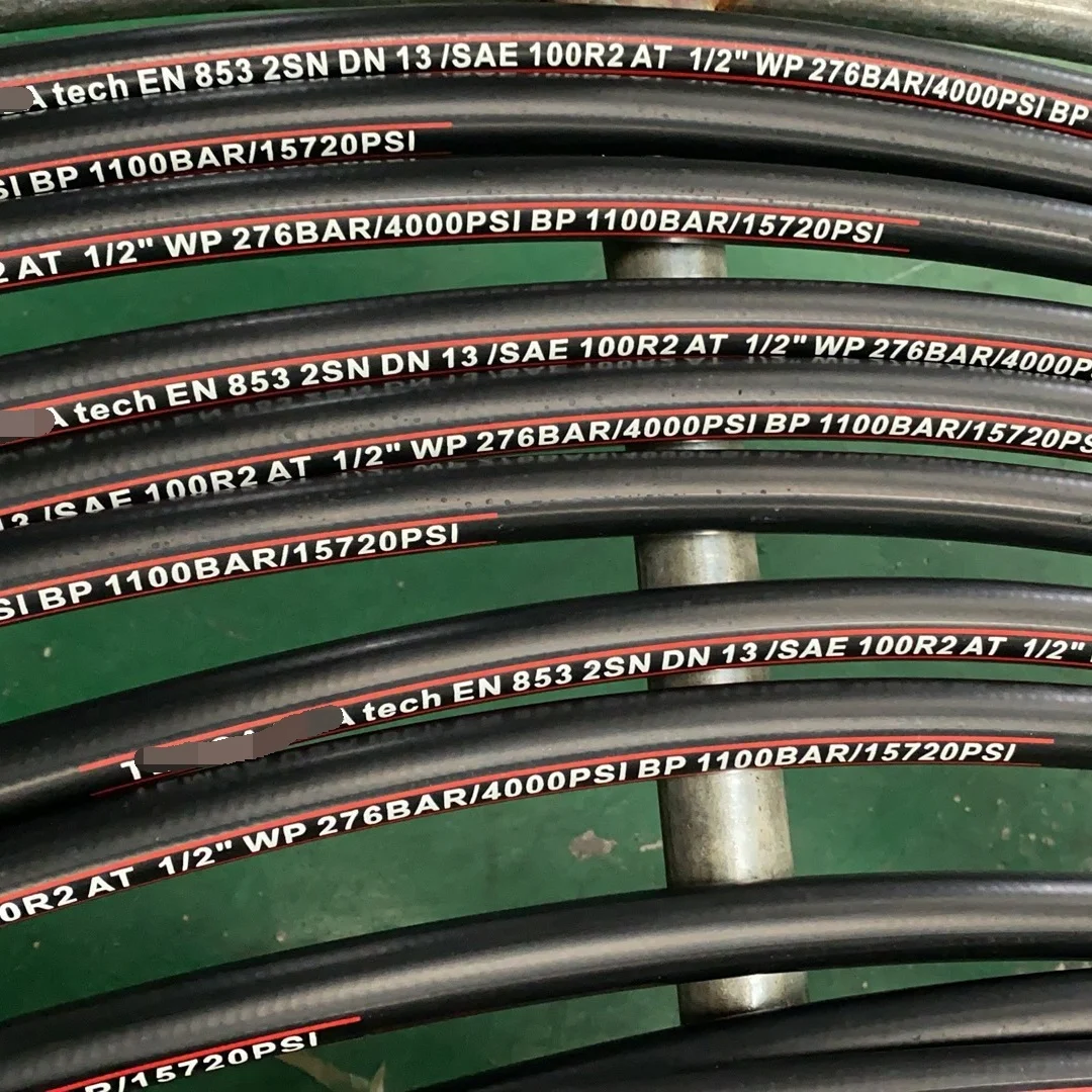 3/8 Inch Sae 100R2At/2Sn High-pressure Steel Wire Braided Oil-resistant ...