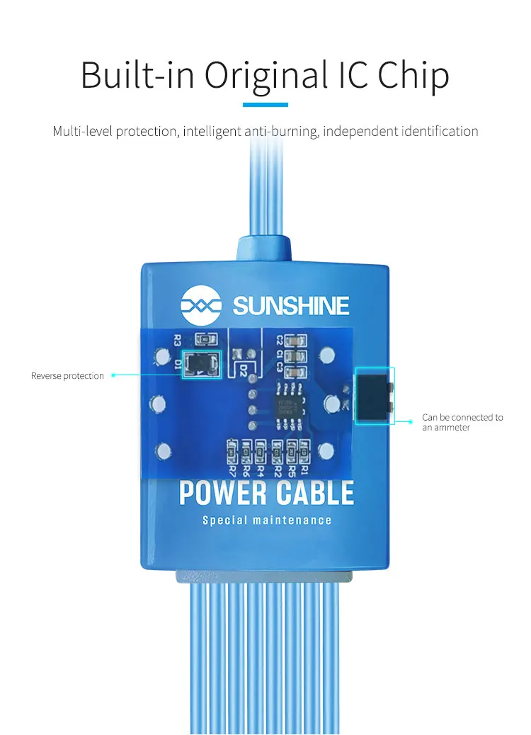 Sunshine SS-905A iphone service power cable 2020 version for iphone 5S-11 pro max and sam