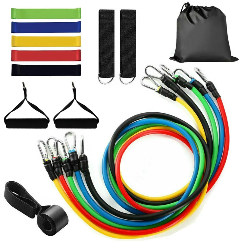 

17pcs Resistance Bands et Expanded Yoga Exercise Fitness Rubber Tubes Band tretch Training Home Gym Workout Elastic Pull Rope,2 Sets, Customized color