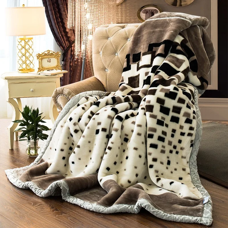 Super Soft Exting Blankets Light Color Double Ply One Side Embossed