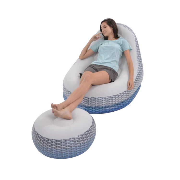 Inflatable Ultra Lounge Chair Blow Up Chaise Lounge With Ottoman Buy