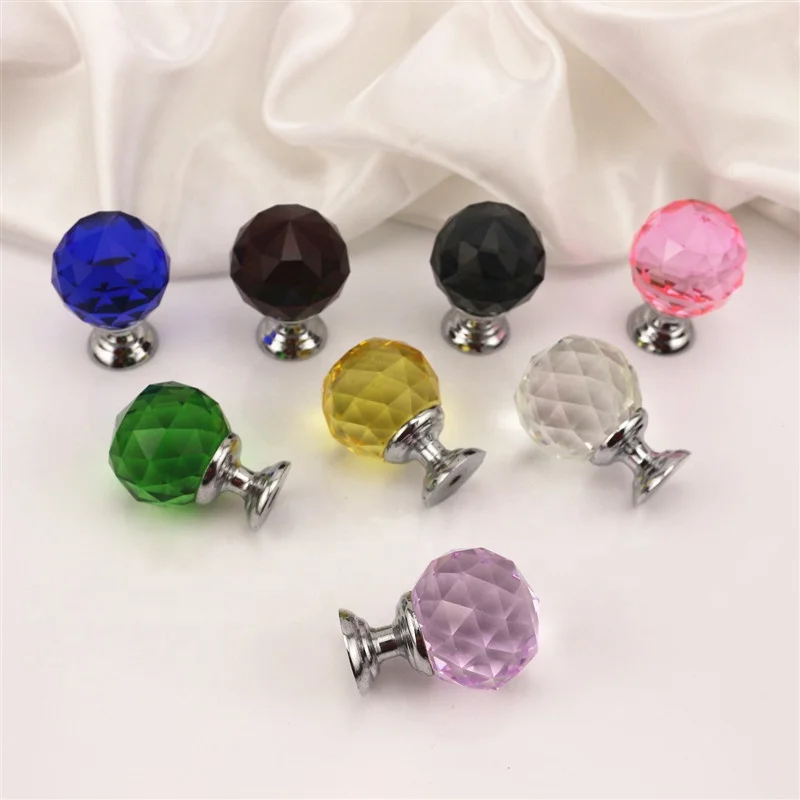 Cheap Price Different Colors Crystal Knobs Crystal Furniture