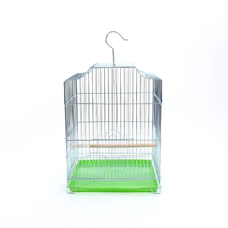 Stainless Steel Color Starling Cage Black Phoenix Peony Parrot