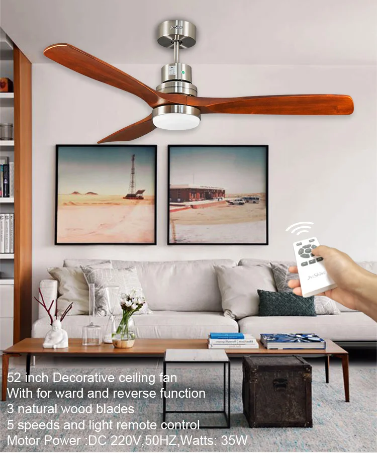 1stshine Ceiling Fan Designer New Design Silver Ionizer Wood Decorative