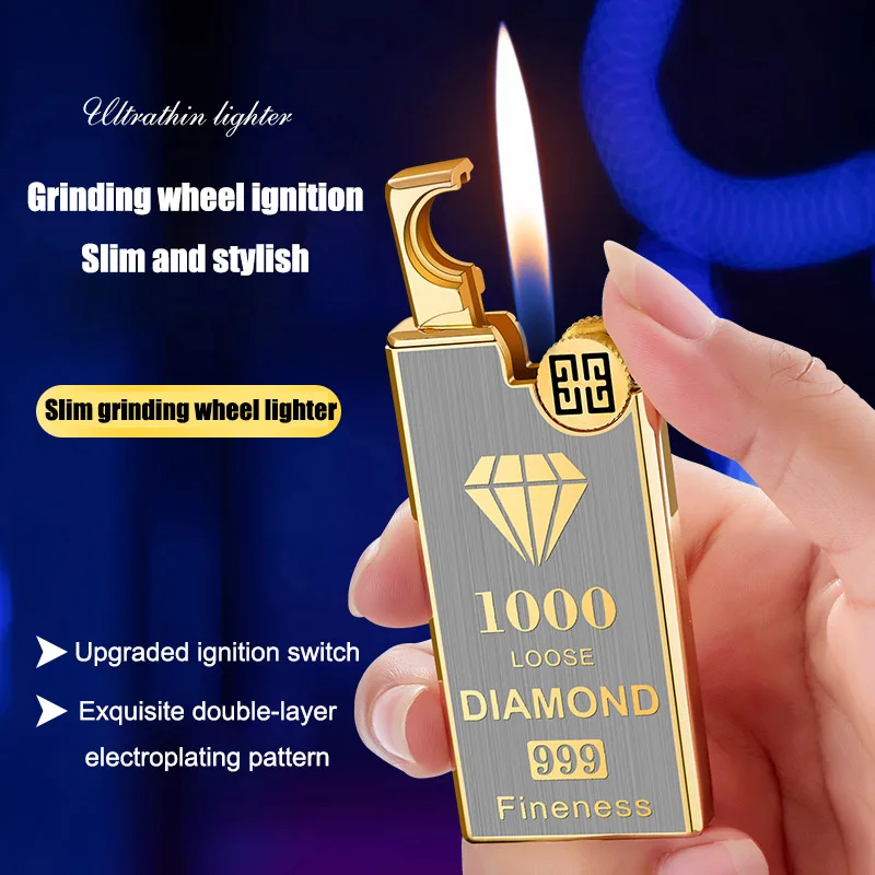 db 1579 cigarette lighter grinding wheel lighter with recycle gas and can be customized with logo butane lighter-5