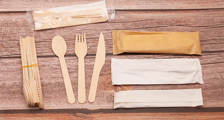 wholesale custom biodegradable disposable wooden cutlery