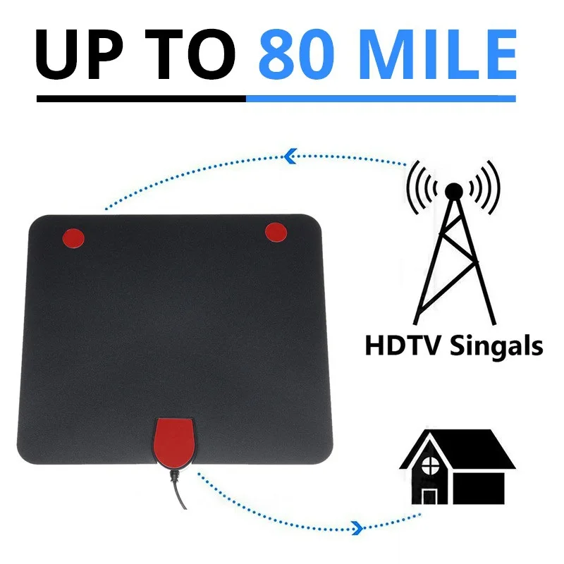 PCC-8000 indoor/outdoor HDTV Digital Antenna w/50' cable and F-81 connector 