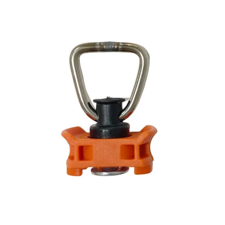 L Track Fitting Plastic Base Single Stud Fitting with Spring Rubber Protector and Stainless Steel D Ring supplier