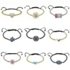 Luxury Micro Paved Cubic Zirconia heart Bracelet Femme Copper Charm Slider Chain Bracelets for Women Jewelry