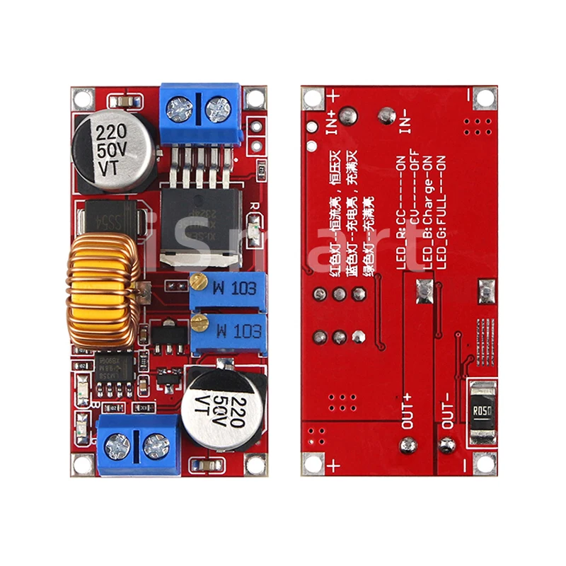 2 Stuks XL4015 DC-DC Step-down Module – 5A – Instelbare Spanning En Stroom – CC/CV – Voor Lithium Accu Laden En LED Voeding – 5-32V Ingang