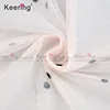 High quality hemp embroidery polyester linen sequin printed knitted textile material cotton lace fabric WFB-166