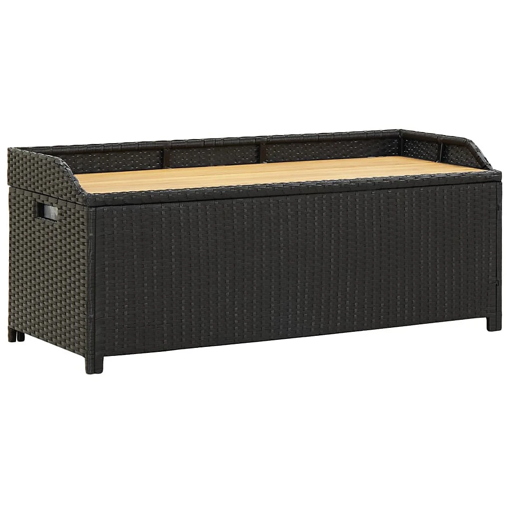 Patio Storage Bench Chair Outdoor Wicker Deck Box Pe Rattan Patio