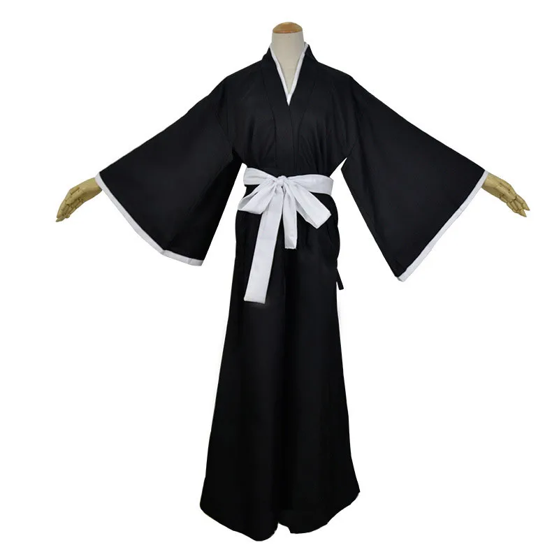 Ecoparty Halloween Kimono Robe Shinigami Bleach Cosplay Japanese Anime ...