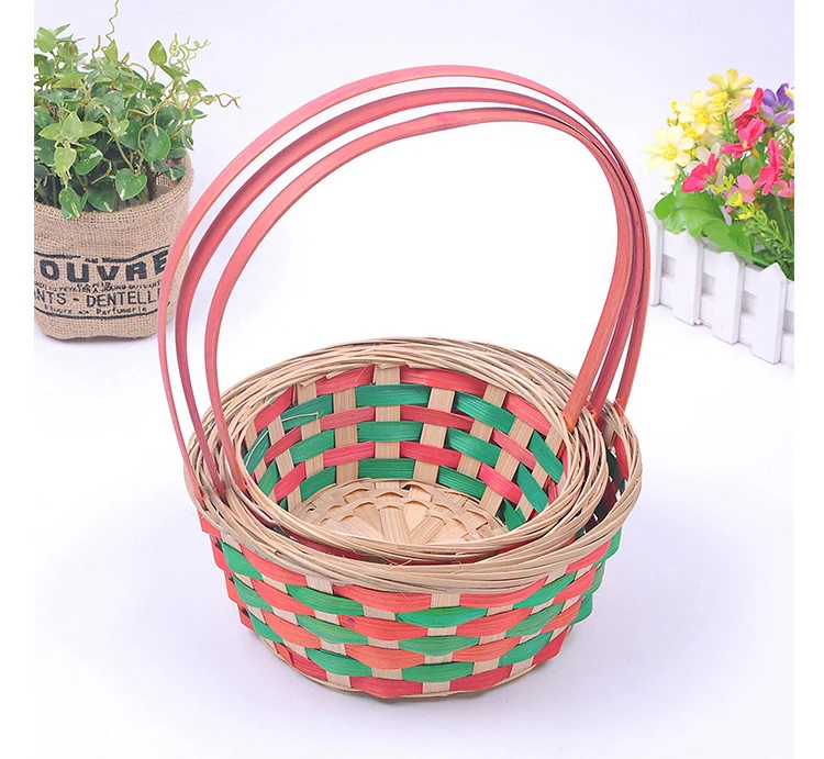 Multi Specification Bamboo Easter Baskets Wholesale Making Supplies
