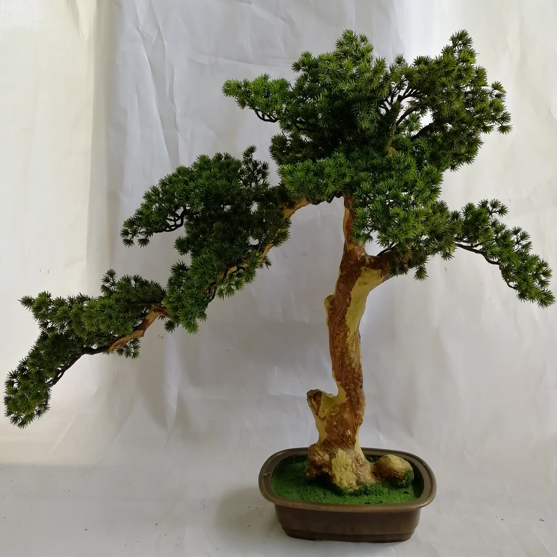 Latest Design Natural Plastic Artificial Banyan Tree Bonsai Plants With