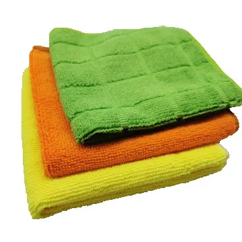 中国制造商个性化地板布超细纤维格子家居地板清洁布