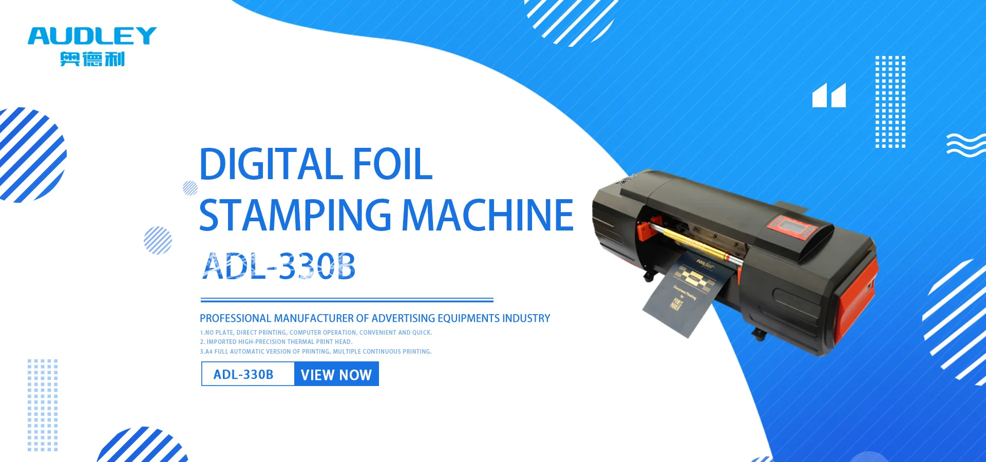 Audley Factory 330b Foil Printer For Roll Paper Printing,A3/a4 Size