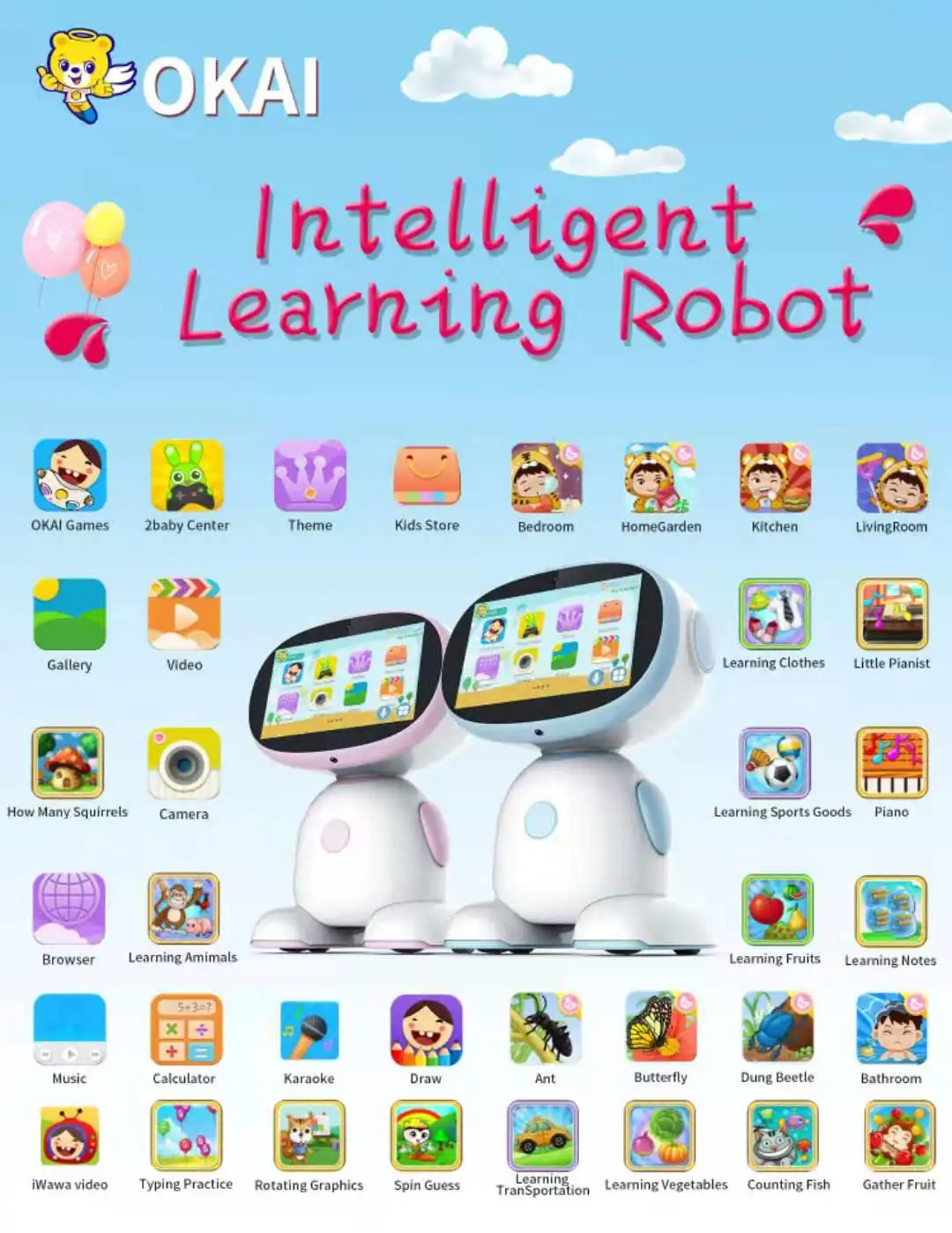 Intelligent Playing Kids Smart Educational Robot Educational Toy Robot