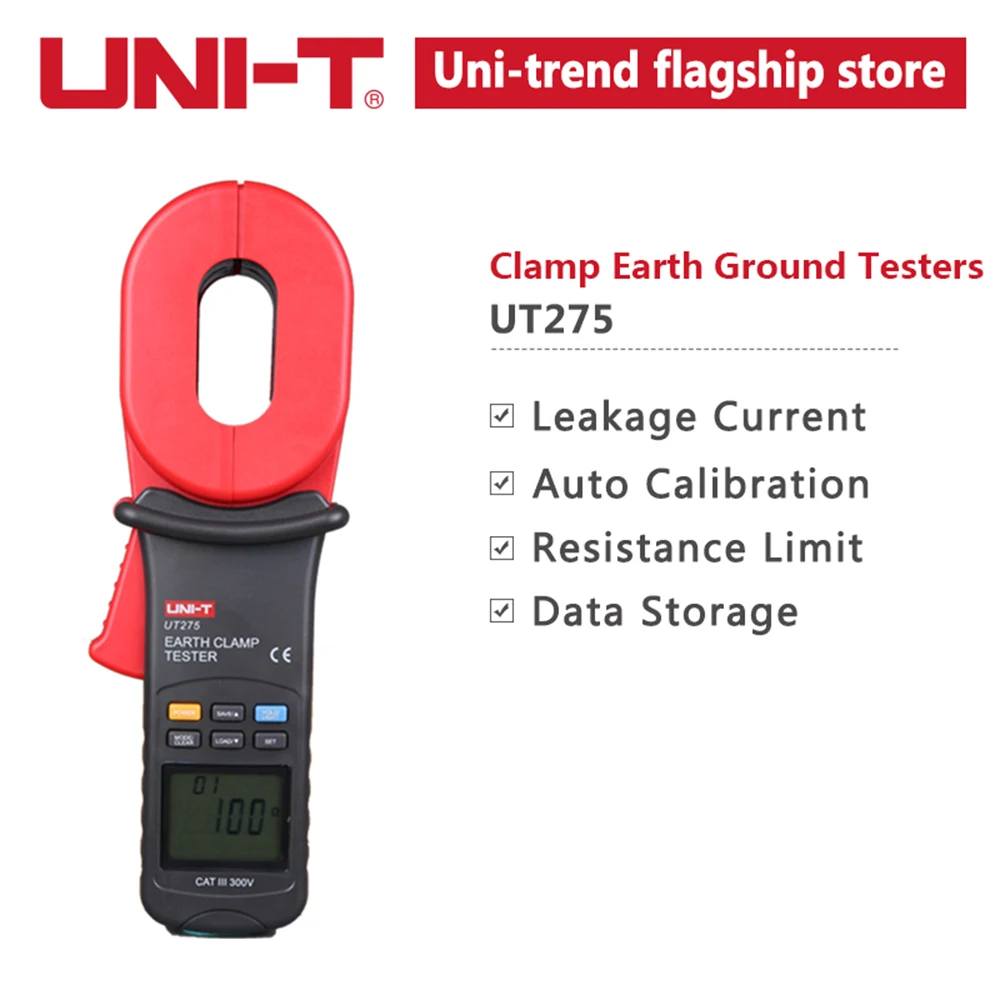 UT275 UNI-T Earth Ground Resistance Clamp Leakage Current Testers New 