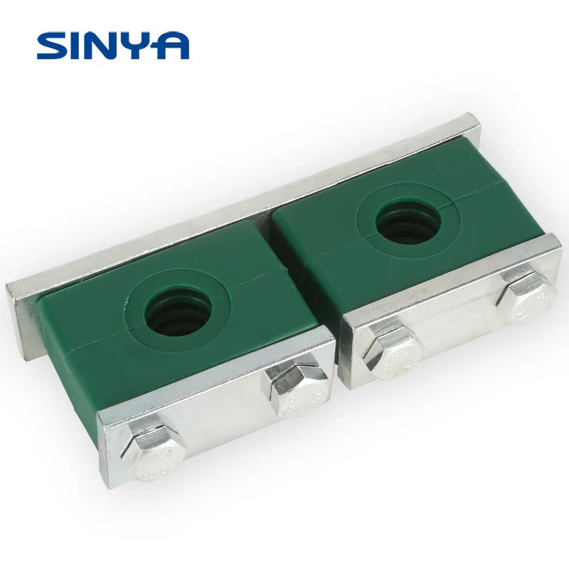 3/8" Tube Clamp Stauff Twin Series Carbon Steel Hardware Pp Plastic