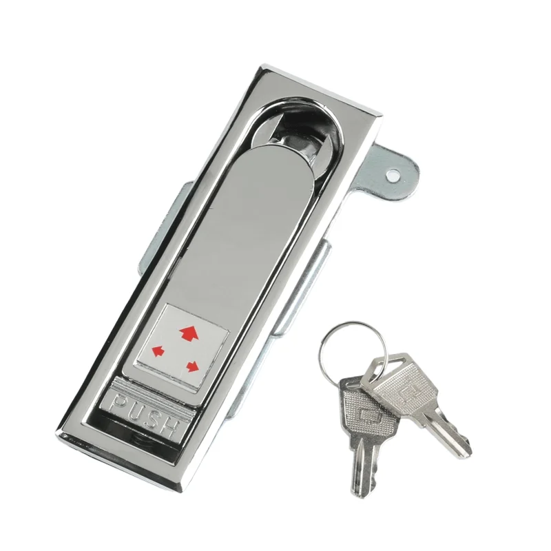 AB104 Alloy 6000 Series Square Flat Lock Distribution Box Cabinet Door Lock Decorations Dustproof Waterproof Spring Lock manufacture