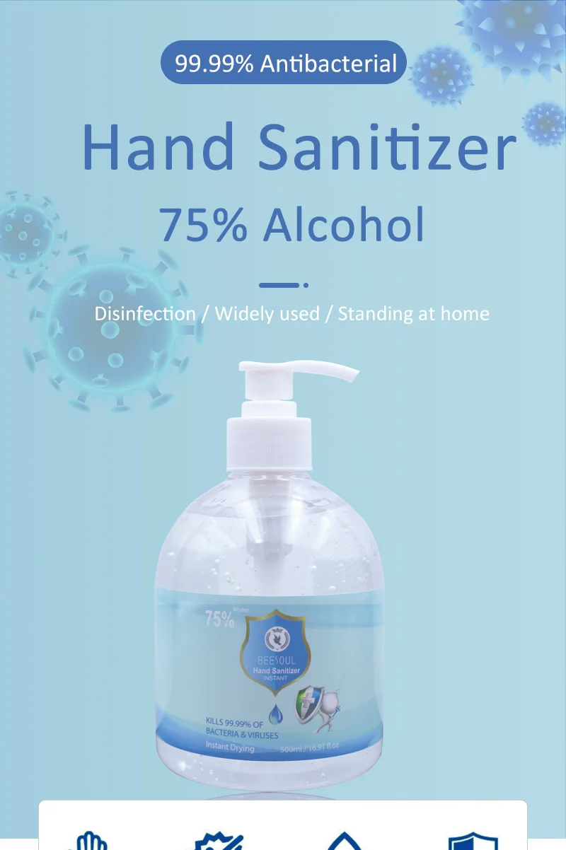 OEM 50ml 100ml 250ml 500ml hand sanitizer gel 75% alcohol hand sanitizer manufacturers hand sanitizer