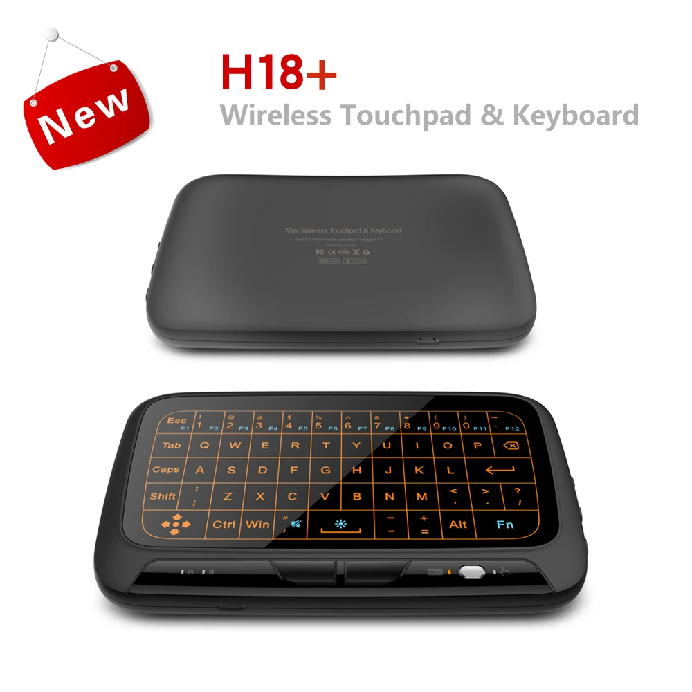 H18+ 2.4g Wireless Keyboard Backlight Big Touchpad Mini Keyboard Mouse