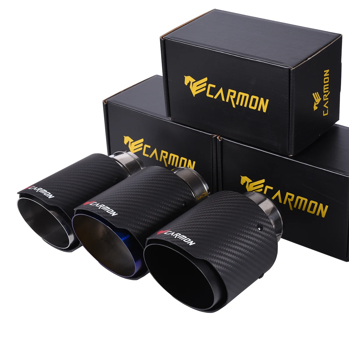 Carmon Customized Logo Straight Edge Matte Carbon Fiber Exhaust Tip