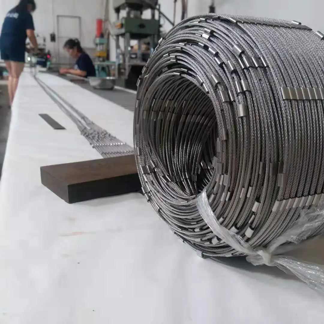 Flexible Ferrule Type Mesh Stainless Steel Rope Wire Mesh Net Rolls ...