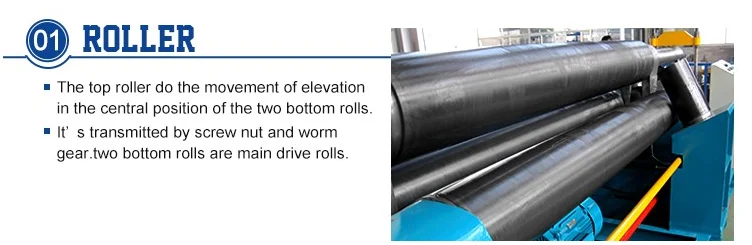 3 roller manual sheet roll plate mechanical symmetric rolling machine