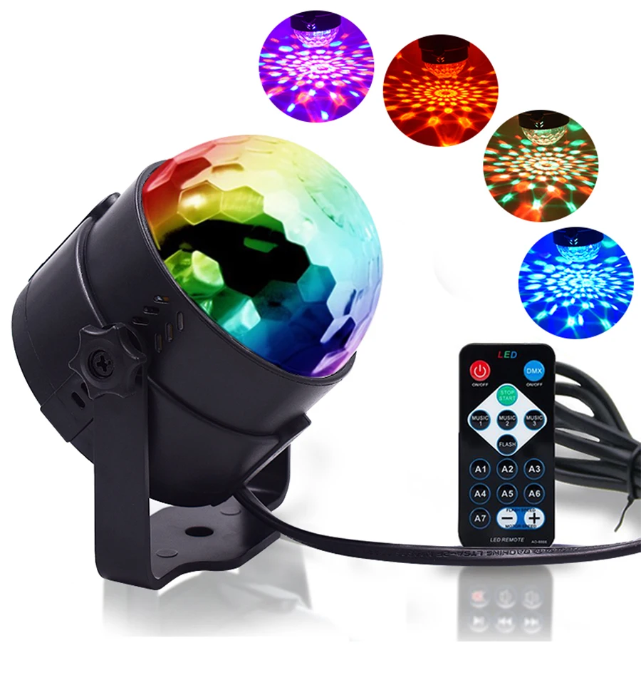 Led Disco Light Stage Lights DJ Disco Ball Sound Activated Laser Projector Effect Lamp Light Music Christmas Party